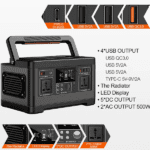 Helios Pro Portable Power Station - 500W Outdoor Solar Generator Lithium-ion Battery Pack 110V 520Wh Pure Sine Wave, Home Backup, RV, Camping Power Supply | HRX500Z - Image 16