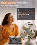 Helios Pro Portable Power Station - 600W Solar Generator with Wireless Charging, Lithium-ion Battery Pack 110V 520Wh Pure Sine Wave, Outdoor Emergency Backup | HRX-600Z - Image 14