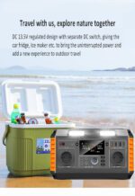 Helios Pro Portable Power Station - 600W Solar Generator with Wireless Charging, Lithium-ion Battery Pack 110V 520Wh Pure Sine Wave, Outdoor Emergency Backup | HRX-600Z - Image 8