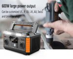 Helios Pro Portable Power Station - 600W Solar Generator with Wireless Charging, Lithium-ion Battery Pack 110V 520Wh Pure Sine Wave, Outdoor Emergency Backup | HRX-600Z - Image 10