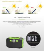 Helios Pro Portable Power Station - 200W Outdoor Solar Generator Lithium-ion Battery Pack 110V 150Wh AC Outiet, Emergency Backup Road Trip and Flashlight Fast Charging, Camping, Home, Power Outage | HRX-150Z - Image 12