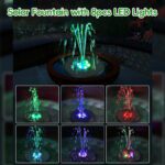 Helios Pro Solar Fountain with LED Lights –3.5W Floating Water Fountain with 8 Nozzles, 1200mAh Battery, and Epoxy Resin Design for Pool, Birdbaths, Ponds, and Gardens | SP33D - Image 7