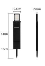 YINGHAO Modern Black Solar Lawn Light – IP65 Waterproof LED Pathway Lamp for Garden, Patio, Driveway & Landscape Decor | YH0804C - Image 9