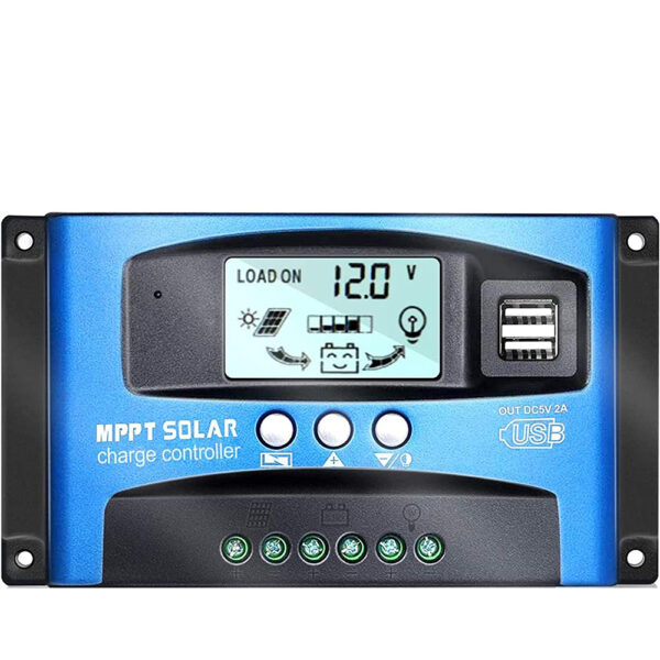 Helios Pro 40A MPPT Solar Charge Controller 12V/24V/48V Auto Battery Regulator with LCD Display – High Efficiency Off-Grid Solar Power System | BL912-40A